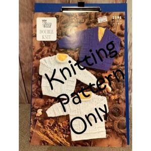 New King Cole 2595 Big Value Smarty DK Baby Tunic Sweater Knitting Pattern